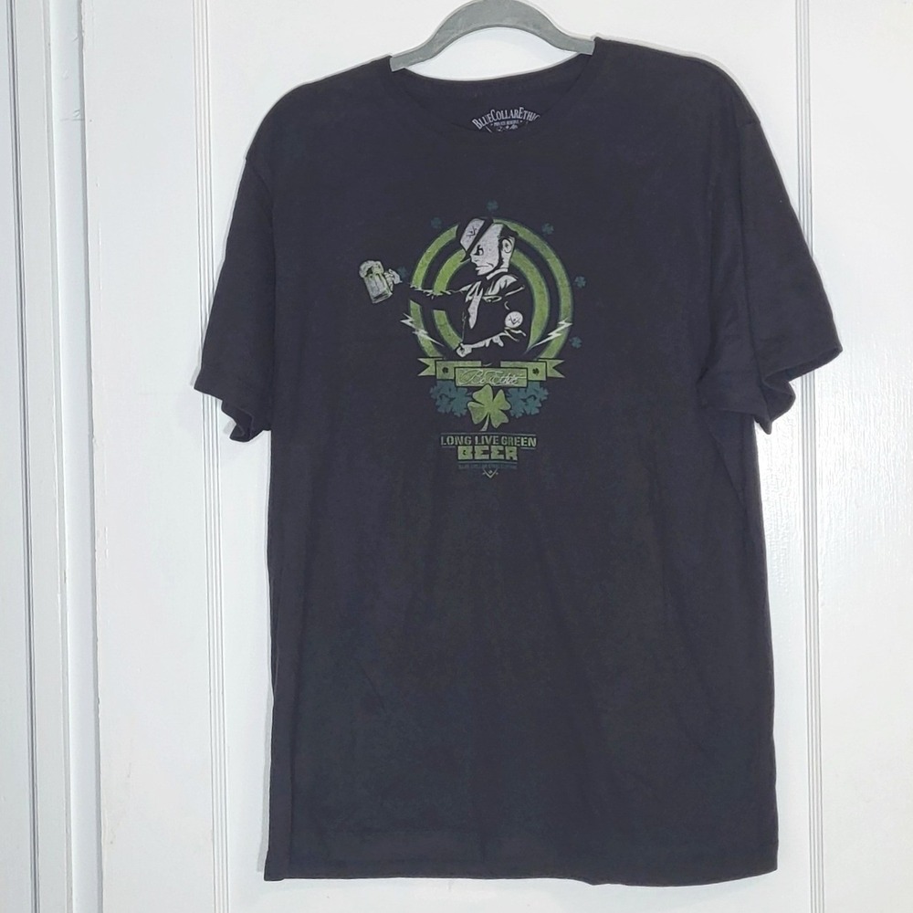 BC Ethic Mens XXL Black Long Live Green Beer Graphic Tee St Patricks Day Shirt